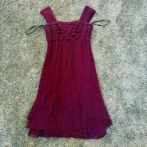 Tadashi Collection 100% Silk Layered Dress‎ Evening Wedding Size 2